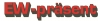 Logo EW-präsent - Ladenbautechnik, Produktentwicklung, Verkaufsförderung, Warenpräsentation, Sicherheitsf