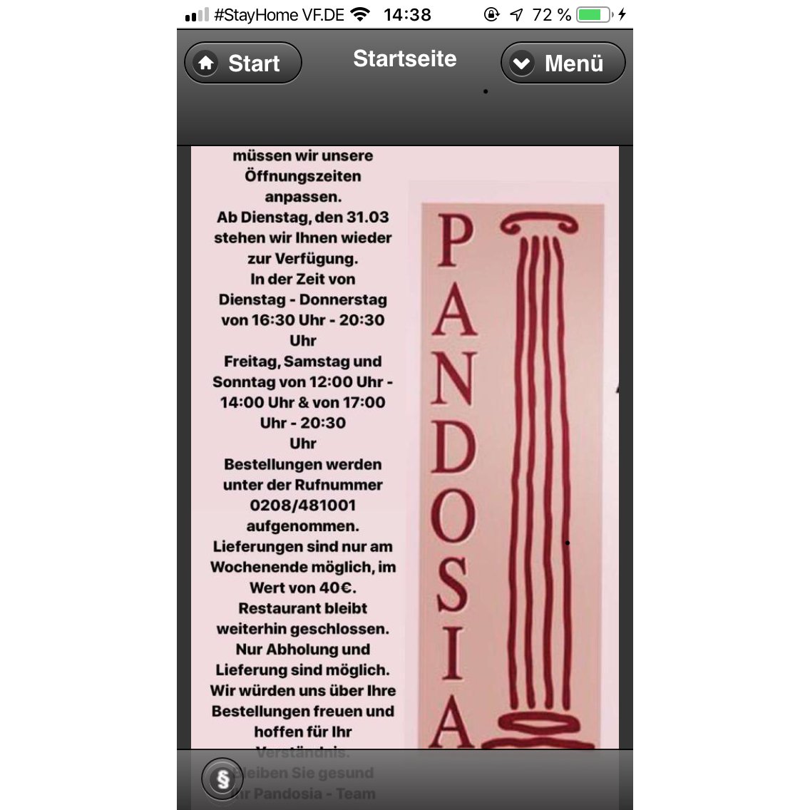 Logo Restaurant Pandosia Griechische und Internationale Spezialitäten