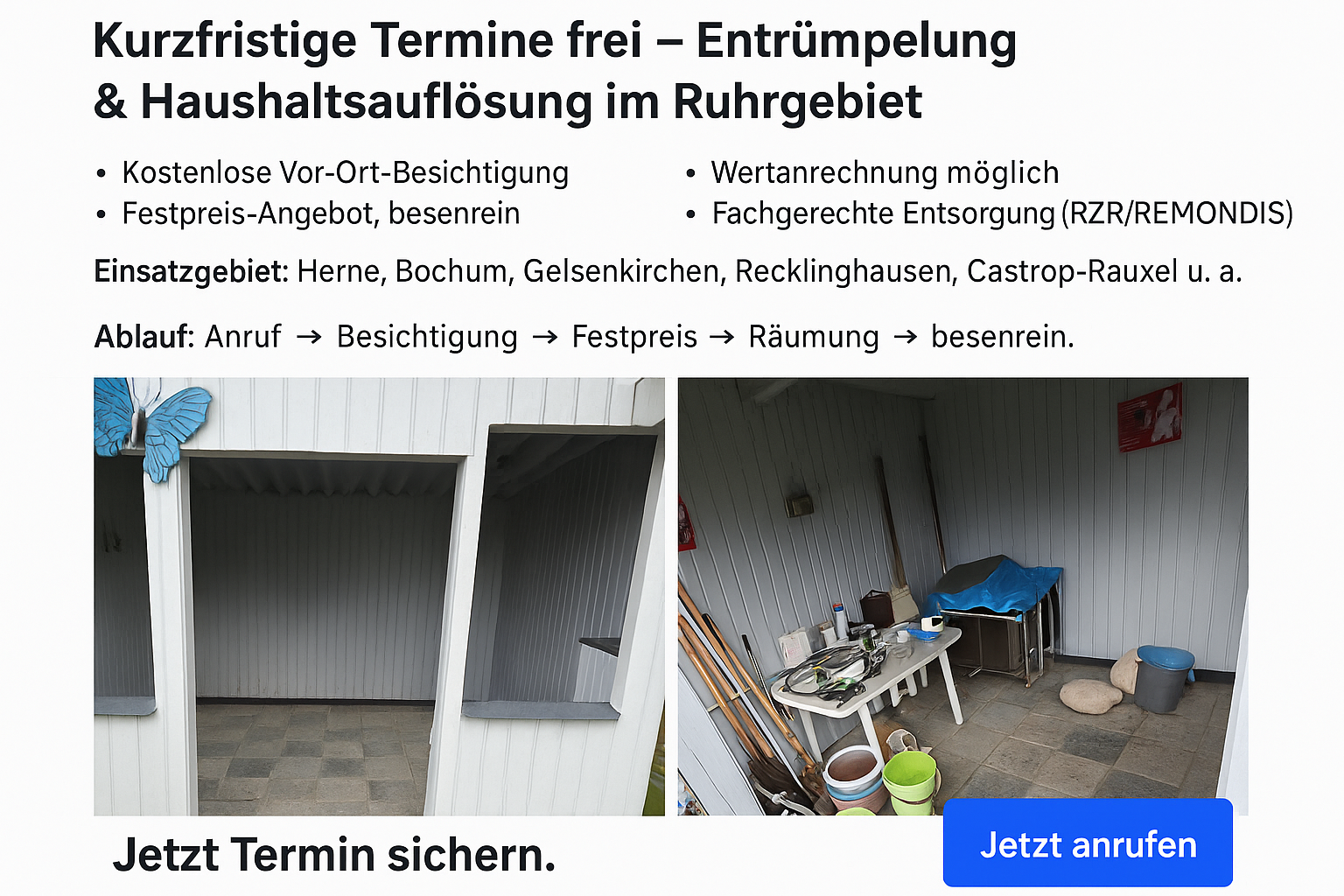 Glück Auf Hausservice – Entrümpelung & Haushaltsauflösung NRW