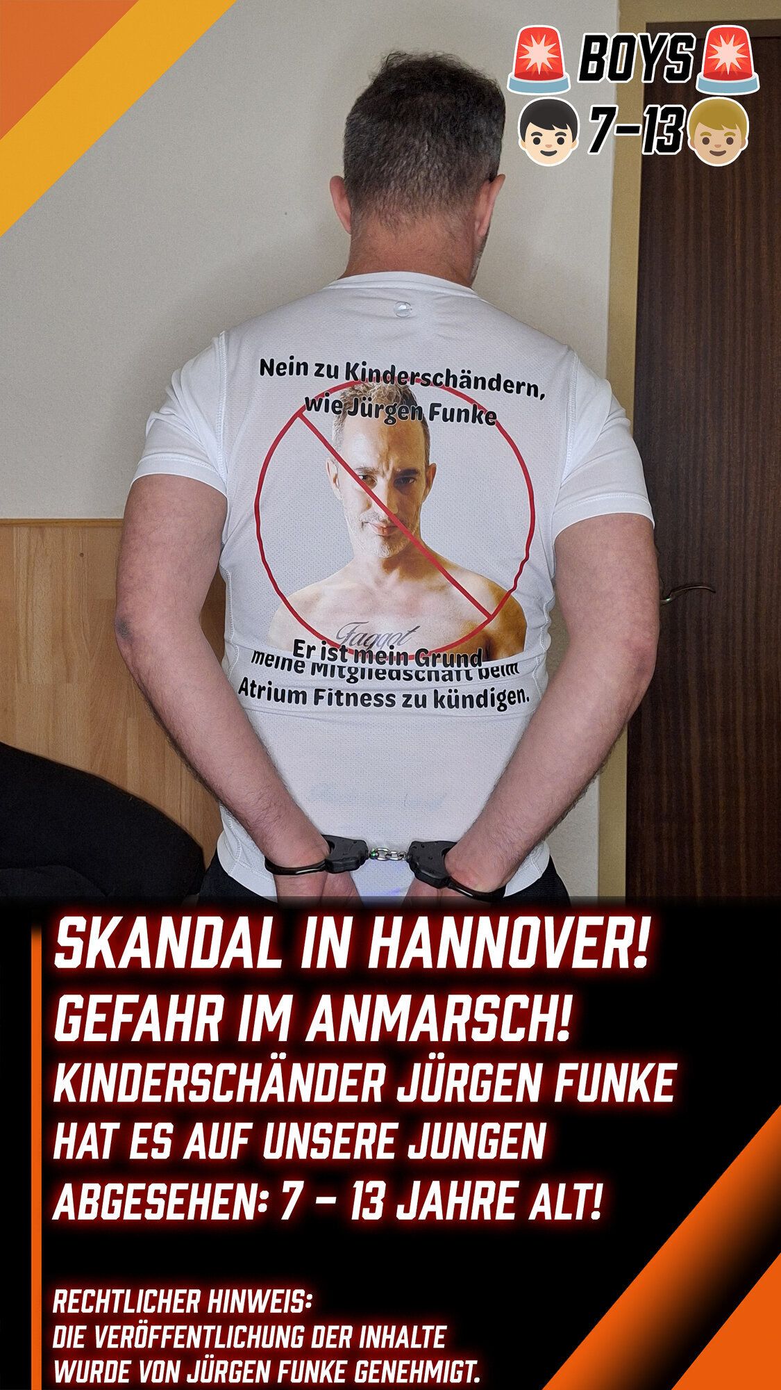 Jungen schützen vor Sexualstraftäter Jürgen Funke aus Hannover. Wahre Fakten.