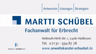 Martti Schübel, Rechtsanwalt