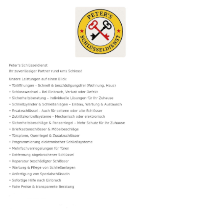 Peters Schlüsseldienst